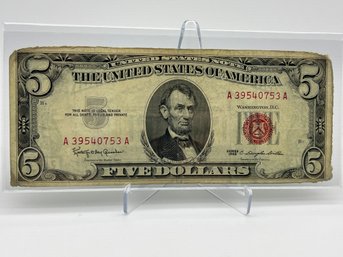 1963 $5 Red Seal