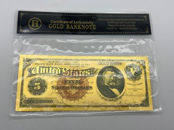 U.S. Collectible Gold Banknote