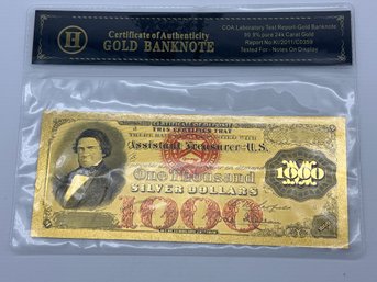 U.S. Collectible Gold Banknote