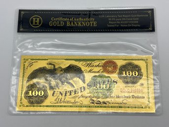 U.S. Collectible Gold Banknote