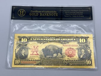 U.S. Collectible Gold Banknote