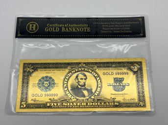 U.S. Collectible Gold Banknote