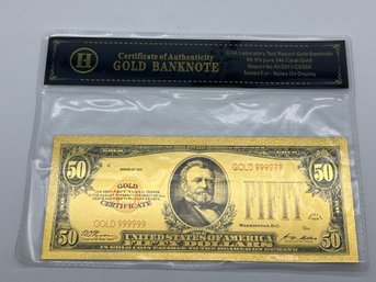 U.S. Collectible Gold Banknote