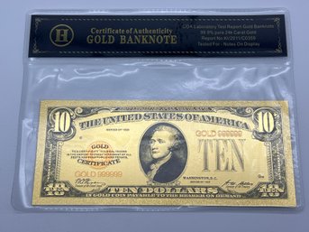 U.S. Collectible Gold Banknote