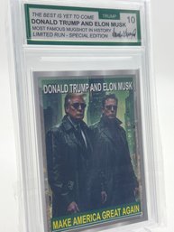 Donald Trump/Elon Musk Collectible Graded Card
