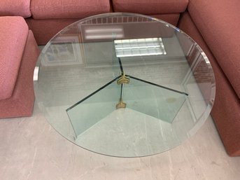 42 Inch Round Glass Top Coffee Table