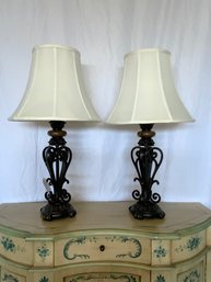 Pair Of Iron Based Lamps