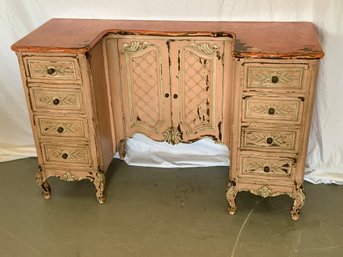 Vintage Chippy Paint French Style Vanity