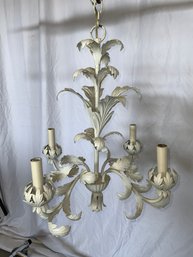Vintage White Iron Painted Hanging Fixture