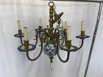 Delft Hanging Brass Lamp