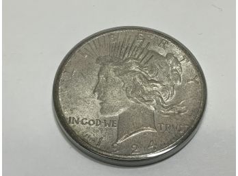 1924-S Peace Dollar Ms Toned