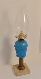 Sandwich Glass Oil Lamp