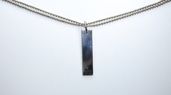 Vintage Tom Ford Era GUCCI Pendant And Chain Necklace .925 Sterling Silver Mens