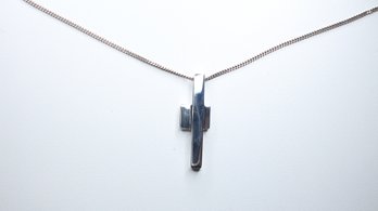 GUCCI UNISEX PENDANT NECKLACE 925 STERLING SILVER G LOGO MADE IN ITALY SIGNATURE RIBBED AUTHENTIC BRAND