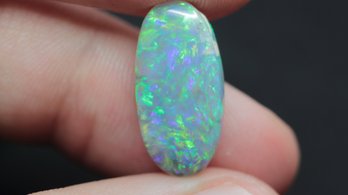 AUSTRALIAN DARK CRYSTAL OPAL 5.36CT 19MM X 9MM X 4.5MM LOOSE GEMSTONE NATURAL JEWELRY MAKING