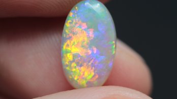 AUSTRALIAN DARK CRYSTAL OPAL 1.50CT 12MM X 7MM X 2.5MM LOOSE GEMSTONE NATURAL JEWELRY MAKING