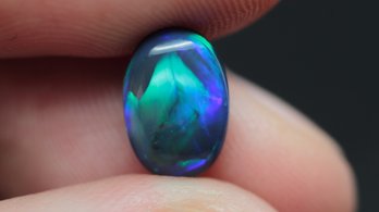 AUSTRALIAN BLACK OPAL 1.55CT 9MM X 6MM X 4MM LOOSE GEMSTONE NATURAL JEWELRY MAKING