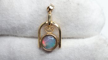 18K GOLD PLATED TRIPLET OPAL PENDANT NECKLACE