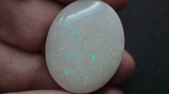 AUSTRALIAN WHITE OPAL 14.14CT 26MM X 21MM X 4MM LOOSE GEMSTONE NATURAL JEWELRY MAKING