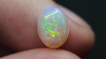 AUSTRALIAN WHITE OPAL 1.24CT 9MM X 7MM X 3MM LOOSE GEMSTONE NATURAL JEWELRY MAKING