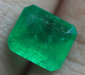 LOOSE NATURAL EMERALD 1.93CT 8MM X 7MM X 4MM JEWELRY MAKING PRECIOUS GEMSTONE EMERALDS