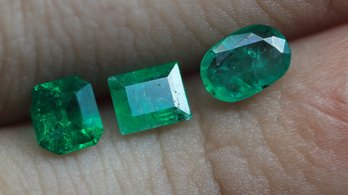 LOOSE NATURAL EMERALD LOT 1.17CTW JEWELRY MAKING PRECIOUS GEMSTONE EMERALDS