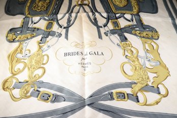 Hermes Scarf Brides De Gala Pai Paris White Authentic