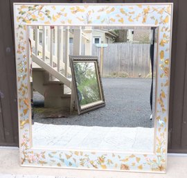 La Barge Mirror With Hand Painted Frame Large