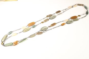 Retired Silpada Tumbled Stones Necklace Sterling Silver Labradorite & Glass