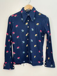 Vintage Abercrombie And Fitch Ladies Blouse Button Down Shirt France Size 44