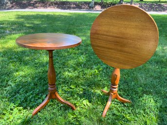 Antique American Colonial Candle Stand Or Side Table, Mid 19th Cent.
