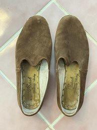 Sabah Shoes Womens 41 Turkish Loafers Brown Leather Slip On Shoes Hand Made