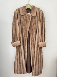 Vintage Light Brown/Blonde Mink Long Coat Flemington Furs