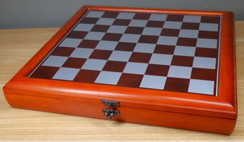 Framed Chess Board & Combined Storage Box