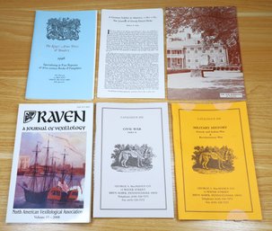 Lot - (6) Vintage Military Ephemera Pamphlets Civil War History Trenton Barracks Vexillology