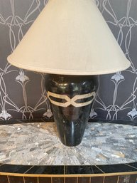 Heavy Mosaic Style Polished Stone Or Marble Table Lamp