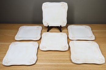 Vietri Square White Dinner Plates Set Of 6