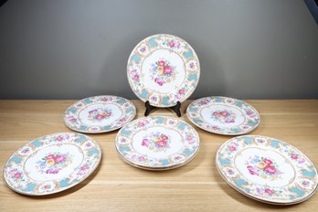 Old Ivory Syracuse China In Romance Green Set Of (8) Dinner Plates