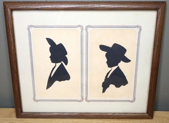 Antique C. 1900 Framed Silhouettes Luna Park Coney Island