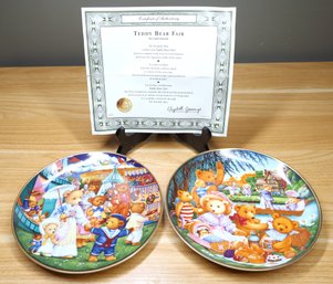 Pair - Franklin Mint Teddy Bear Plates Fair & Picnic Heirloom Recommendation