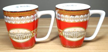 Pair - White House Historical Association Porcelain Mugs