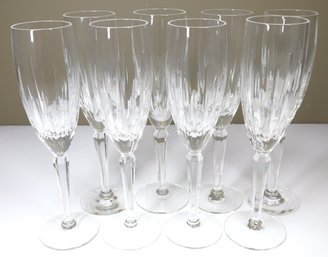 Set - (8) Lenox Clarity Fluted Champagne Glasses