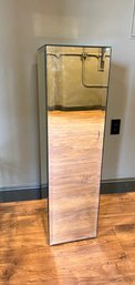 Rectangular Tall Mirrored Pedestal Display Table