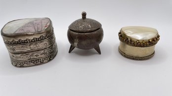 Vintage Silver Trinket Boxes