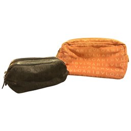 Bvlgari Cosmetic Bags Travel Pink And Black