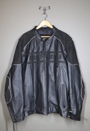 Harley Davidson Men's Challenger Black Genuine Cowhide Leather Motorcycle Biker Jacket Size 3XL