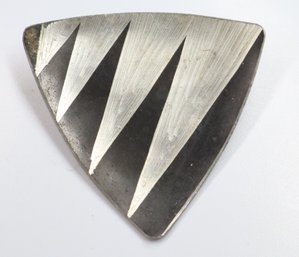 Vintage Pewter Jorgen Jensen Signed Handmade Brooch