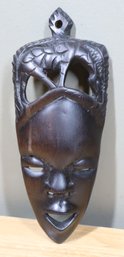 African Hand Carved Wooden Ebony Mask