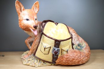 Fine Italian Life Sized Majolica Figural Fox