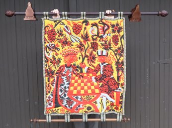 Handmade Tapestry Fernandez Angulo, King And Queen Playing Chess